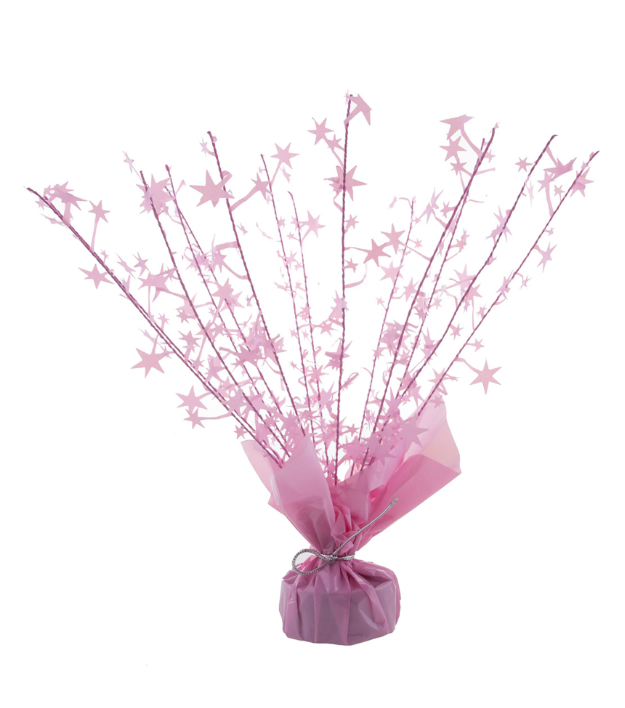 Poids pour ballon hélium étoiles rose 250 gr