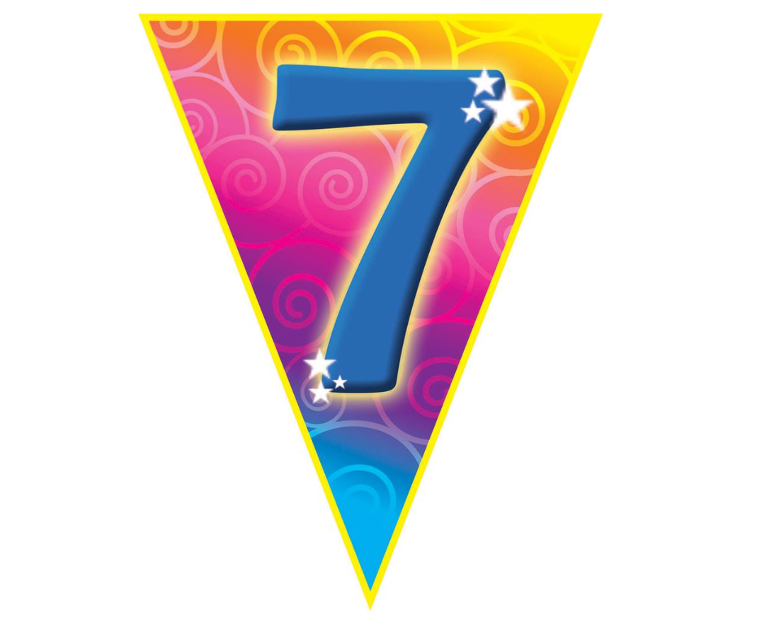 Fanions d'anniversaires 7 ans