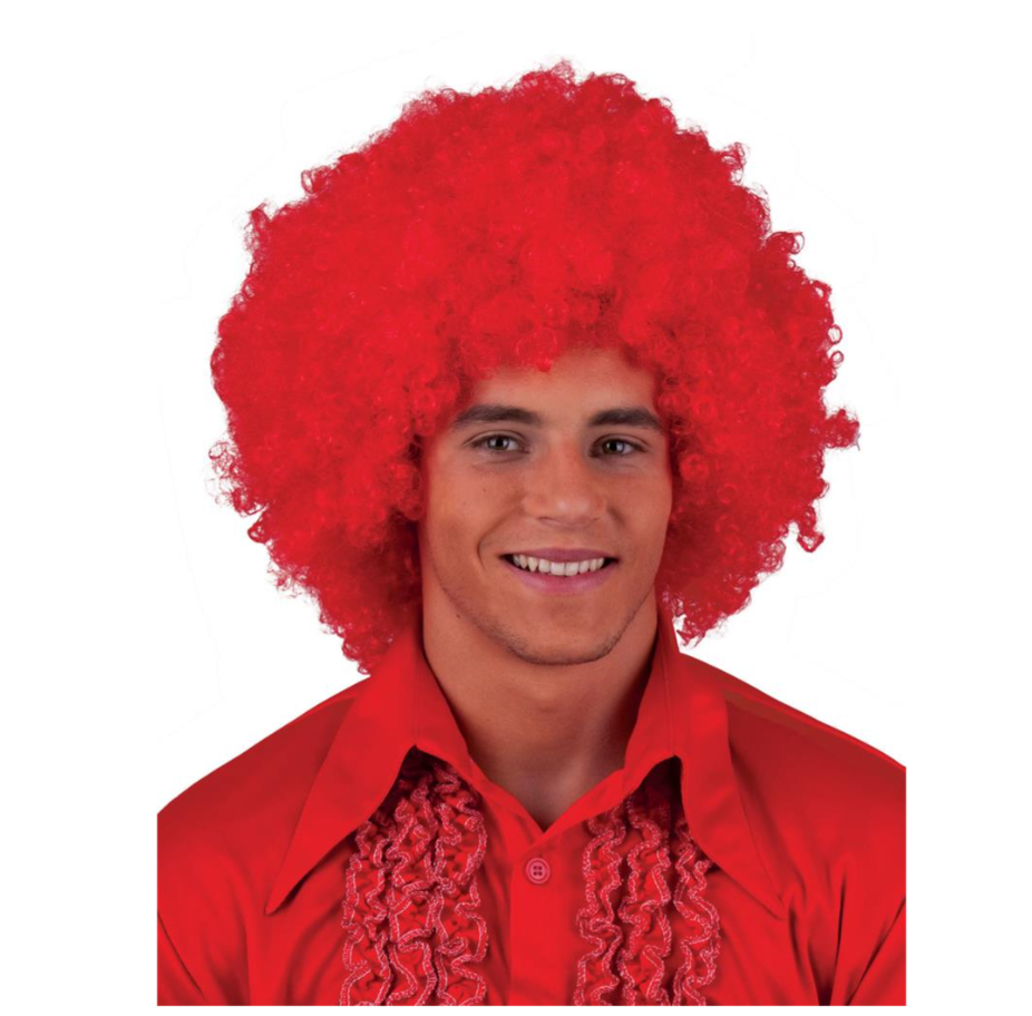 Perruque de disco rouge