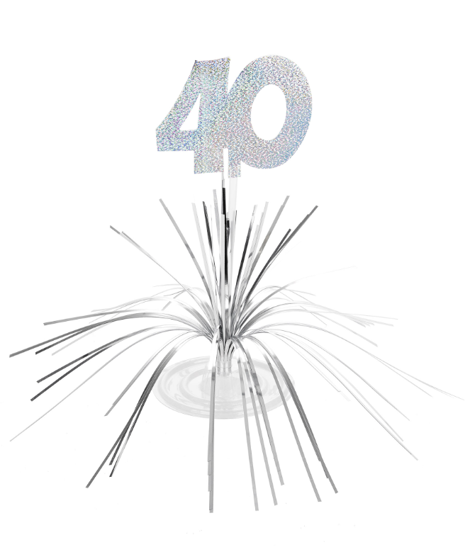 Centre de table 40 ans argent