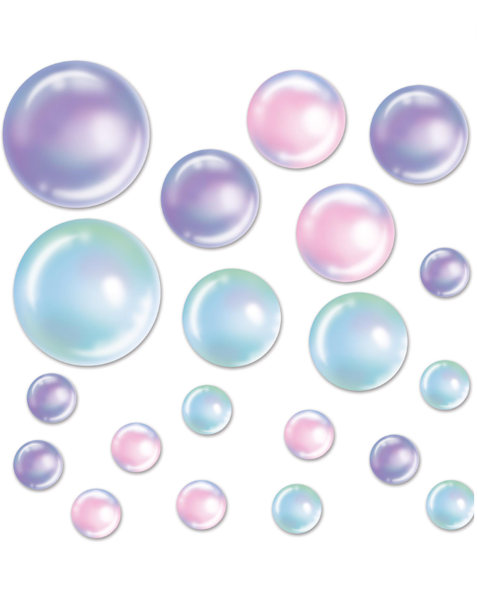 Décorations bulles irisées 10 à 30 cm