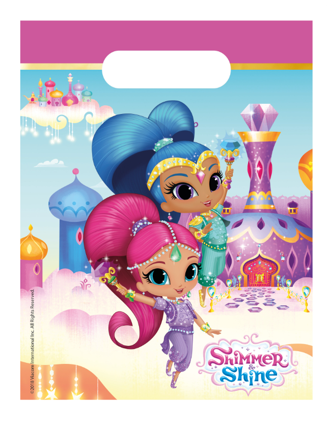 Sacs cadeaux Shimmer and Shine™ 23 x 16,5 cm par 6
