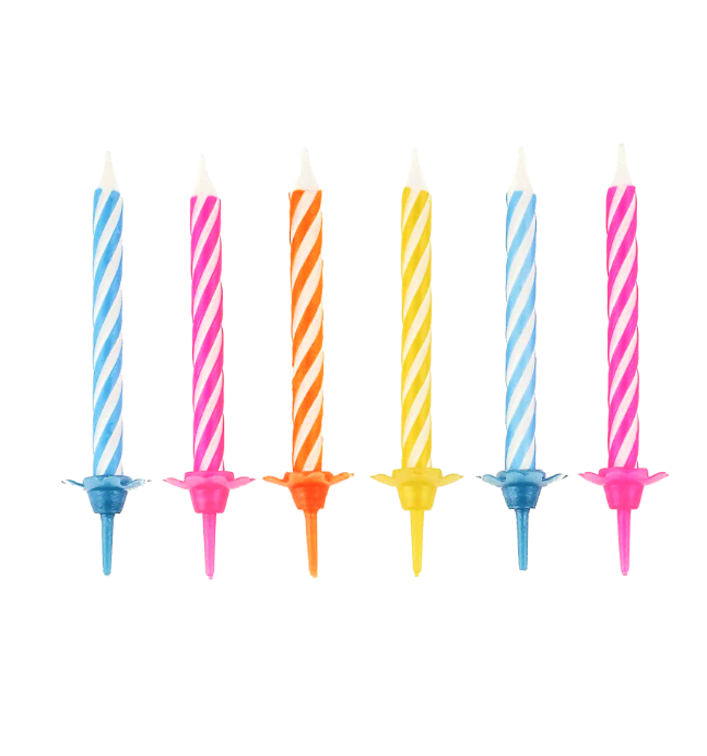 Bougies magiques d'anniversaire 6 cm