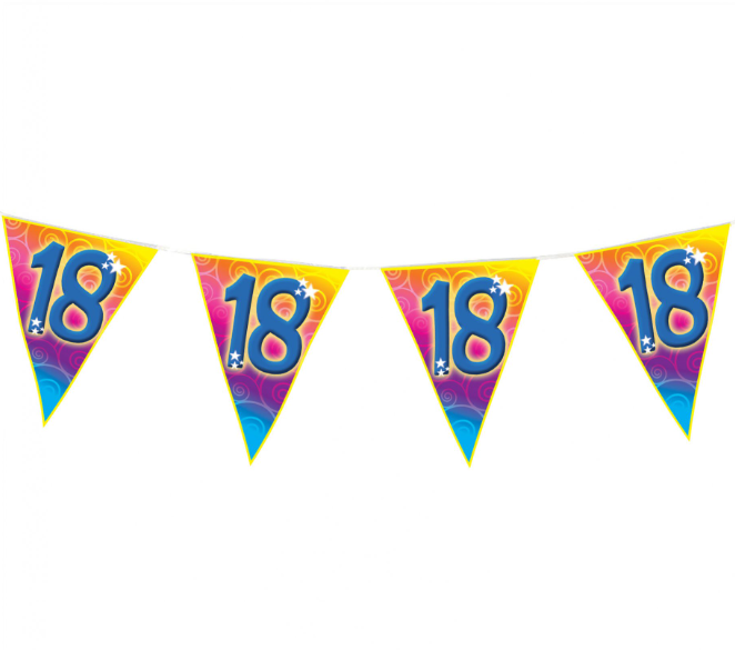 Guirlande fanions âge 18 ans 5 m