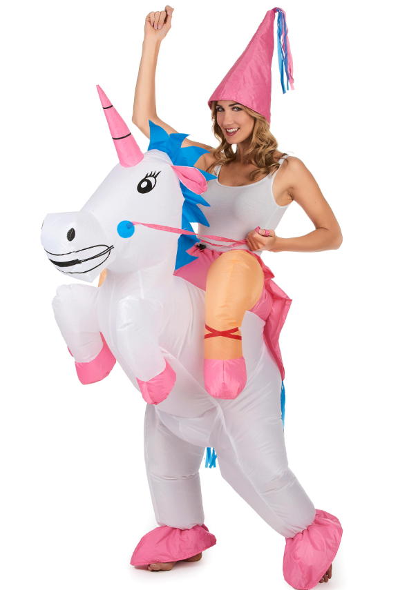 Déguisement licorne gonflable adulte