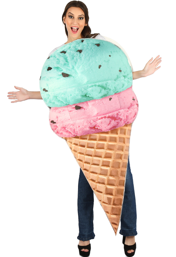 Déguisement glace en cornet adulte