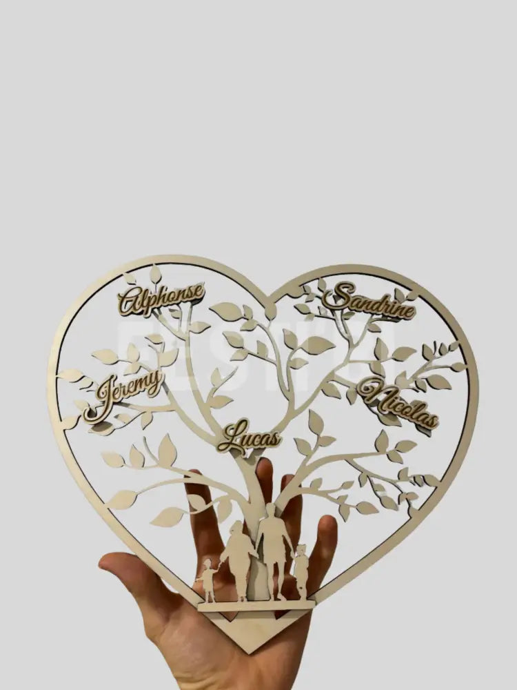 Arbre de vie en forme de coeur personnalisable