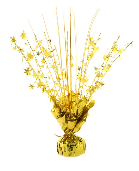 Poids pour ballon hélium étoiles or 250 gr