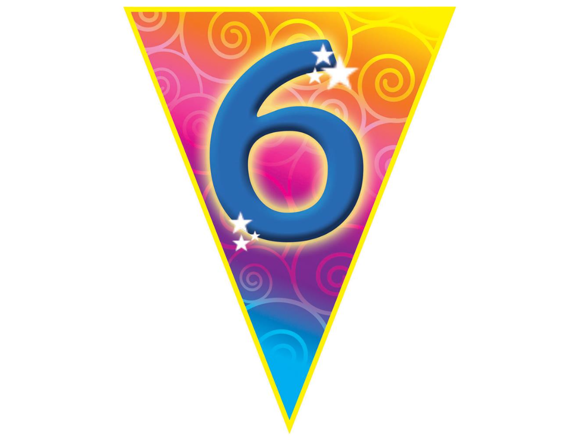Fanions d'anniversaires 6 ans