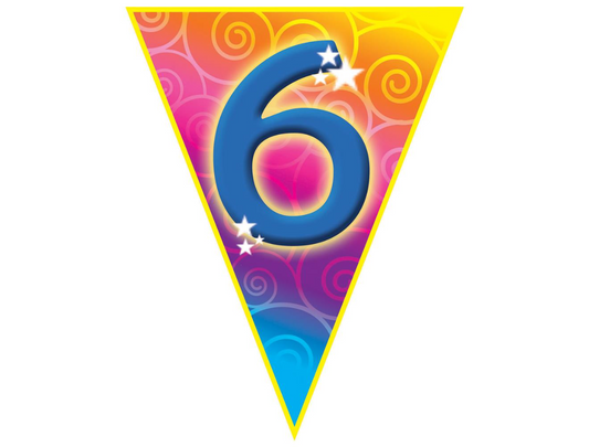 Fanions d'anniversaires 6 ans