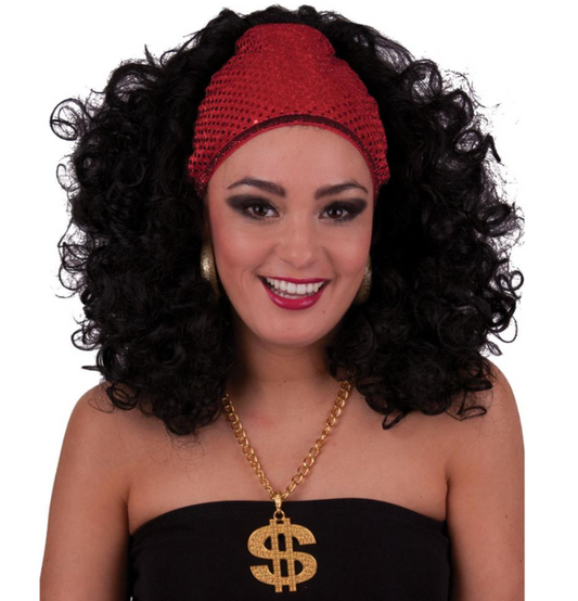 Perruque diva noir