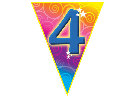 Fanions d'anniversaire 4 ans