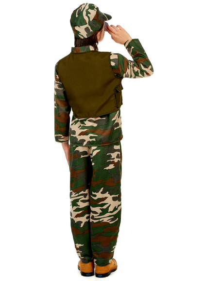 Déguisement militaire vert garçon