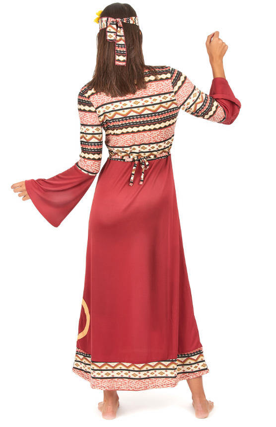 Déguisement hippie bordeaux femme