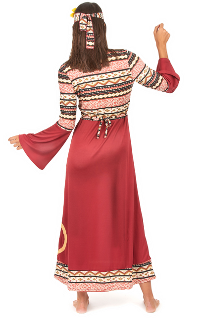 Déguisement hippie bordeaux femme