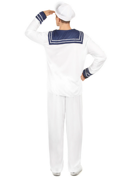 Déguisement marin blanc homme