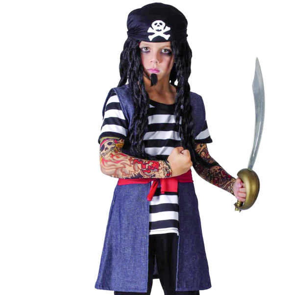 Déguisement pirate tatoué garçon