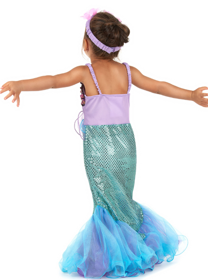Déguisement sirène à sequins fille