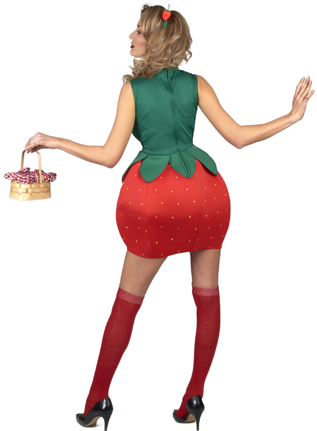 Déguisement robe fraise femme