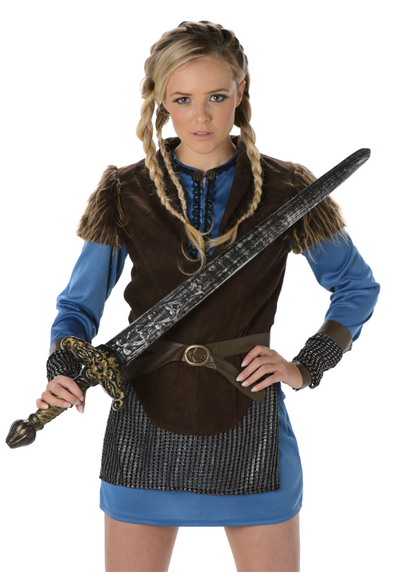 Déguisement viking bleu femme