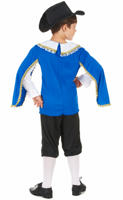 Déguisement mousquetaire bleu garçon