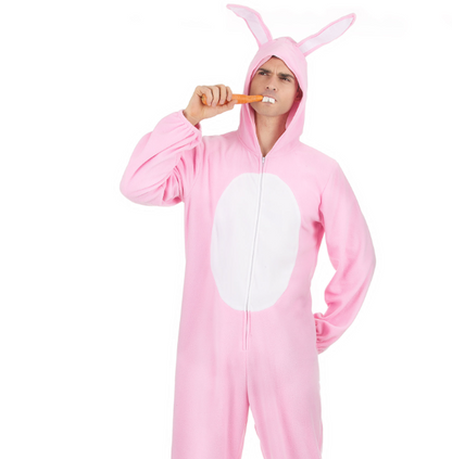 Déguisement lapin rose Homme