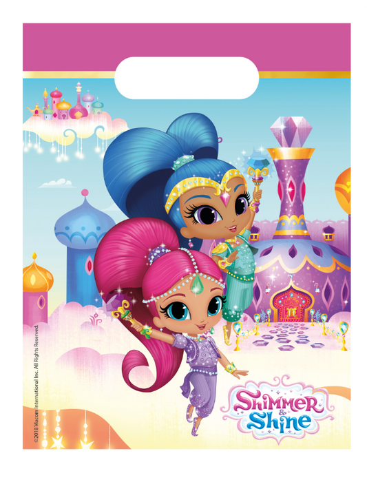 Sacs cadeaux Shimmer and Shine™ 23 x 16,5 cm par 6