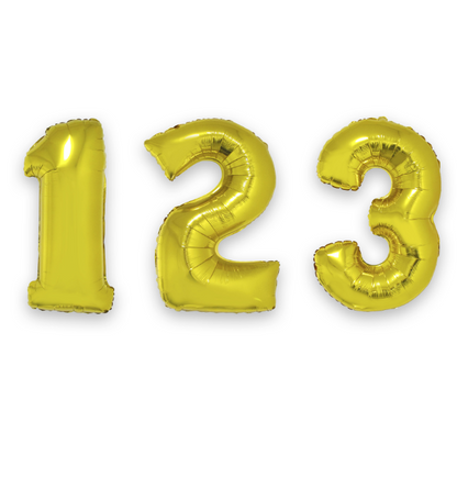 Ballon aluminium chiffre doré 1 m