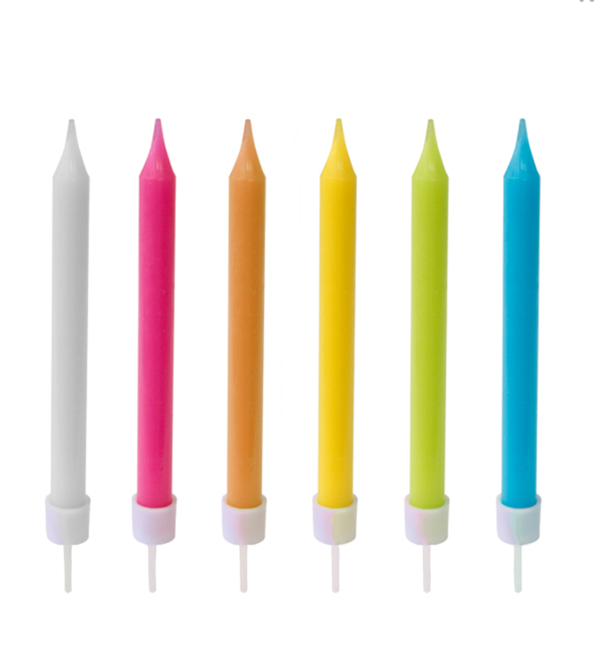 Bougies colorées 8 cm