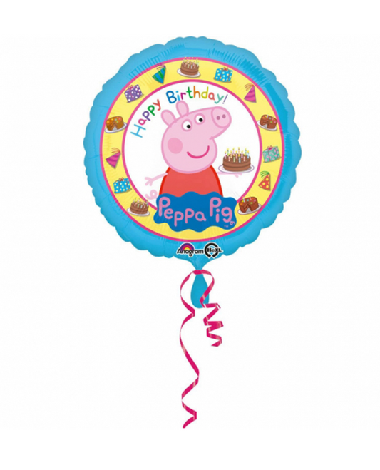 Ballon aluminium Happy Birthday Peppa Pig™ 43 cm