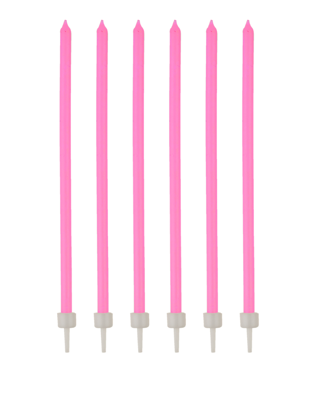 Bougies fines avec bobèches 12 cm