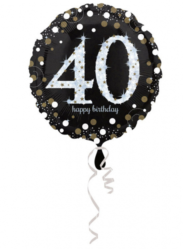 Ballon Aluminium Happy Birthday scintillant 40 - 45 cm