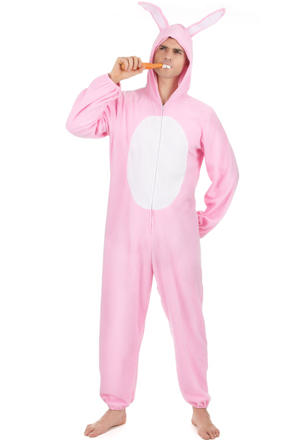 Déguisement lapin rose Homme