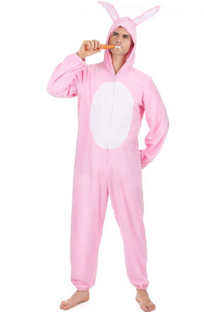 Déguisement lapin rose Homme