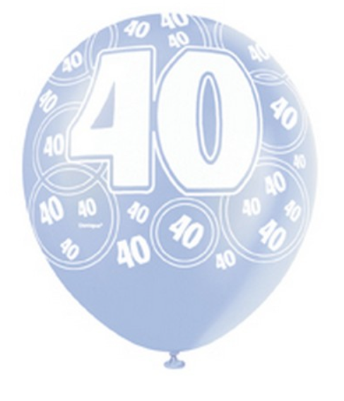 Ballons bleus Age 40 ans