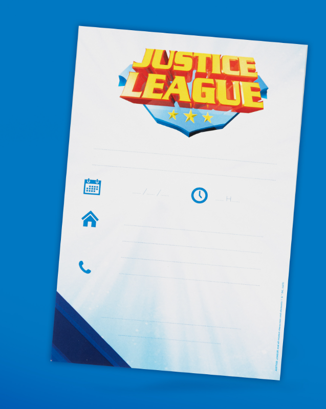 Cartes d'invitation avec enveloppes Justice League™ 10x16cm