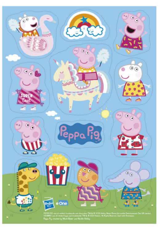 Feuilles comestibles à découper Peppa Pig™ 18,7 gr