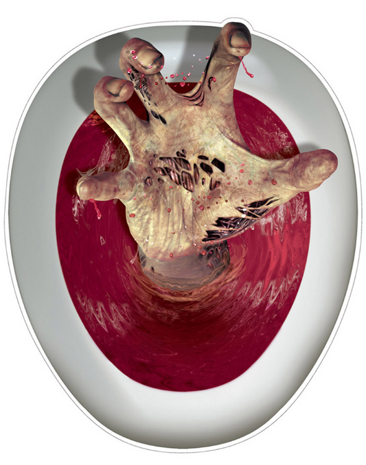 Décoration autocollante pour wc main de zombie 30,5 x 43,2 cm