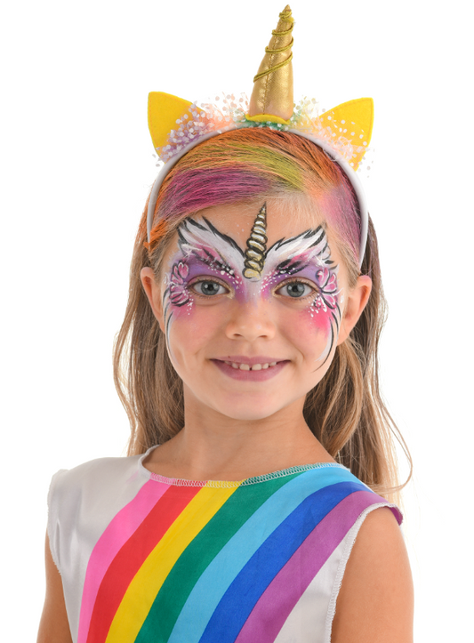 Kit maquillage licorne avec pinceau et éponge fille