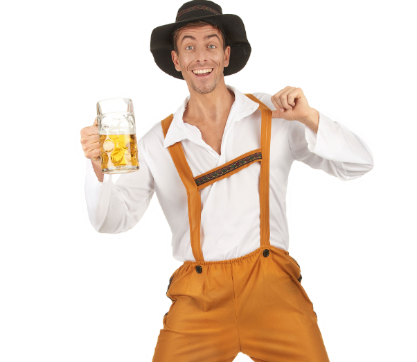 Déguisement bavarois jaune homme