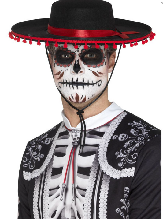 Sombrero Dia de los Muertos adulte