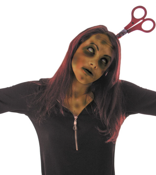 Serre-tête ciseaux ensanglantés adulte Halloween