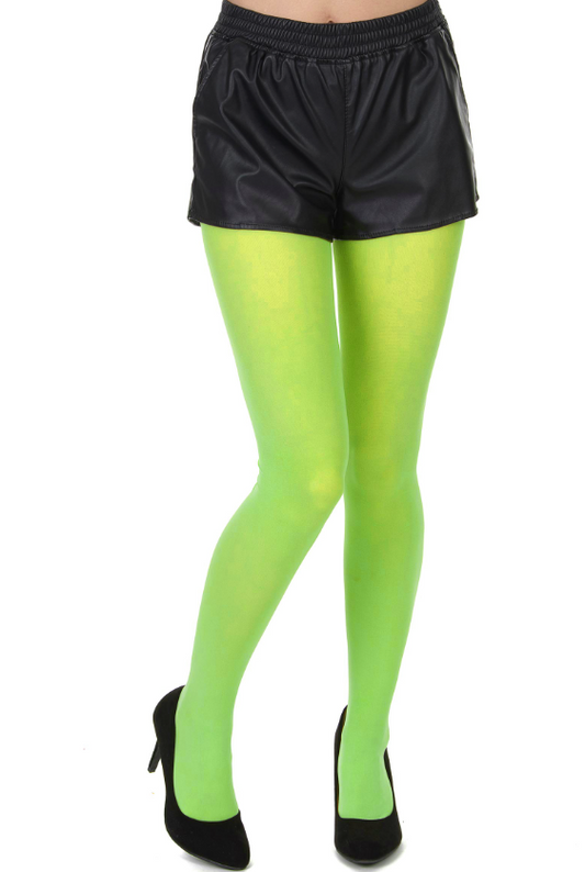 Collants vert fluo adulte