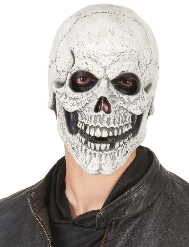 Masque latex squelette moqueur adulte