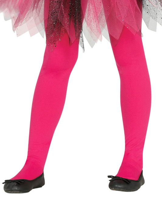 Collants fuchsia opaques fille