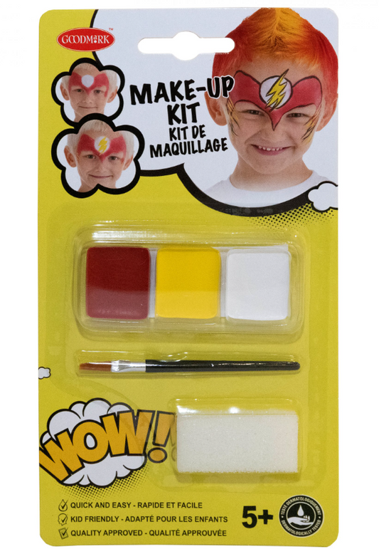 Kit maquillage super héros avec pinceau et éponge enfant