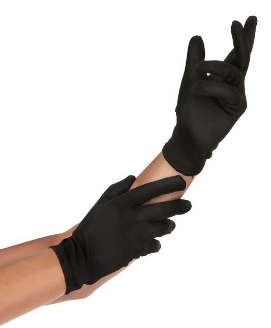 Gants courts noirs adulte