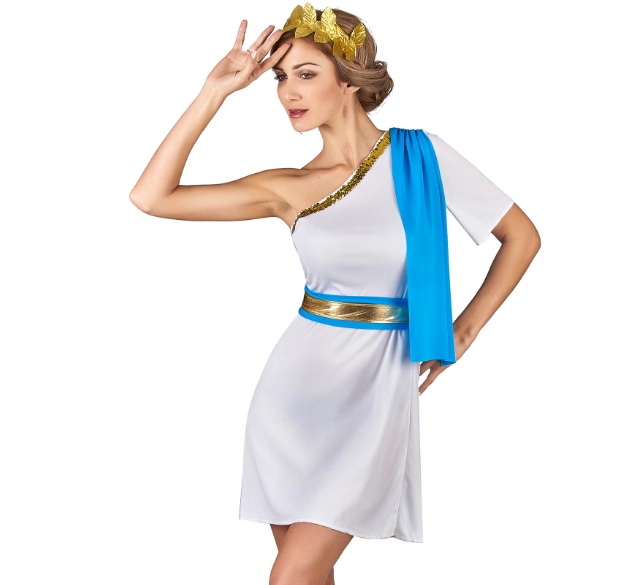 Déguisement impératrice Grecque bleue femme