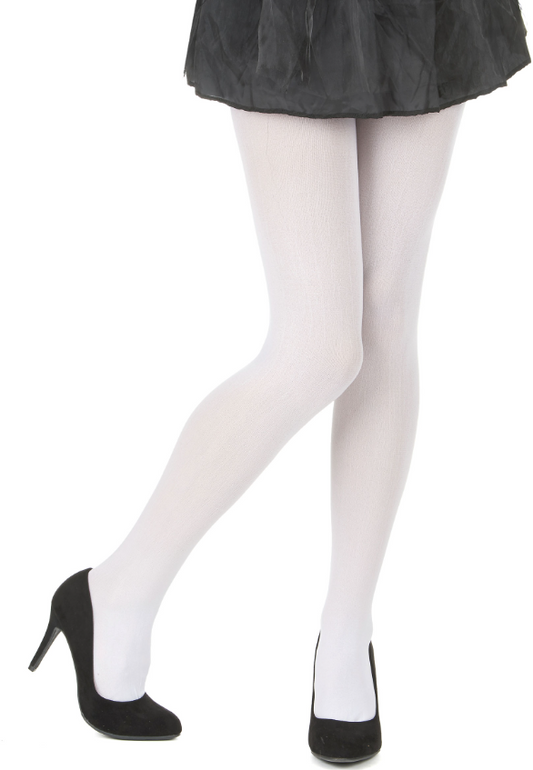 Collants opaques blancs adulte