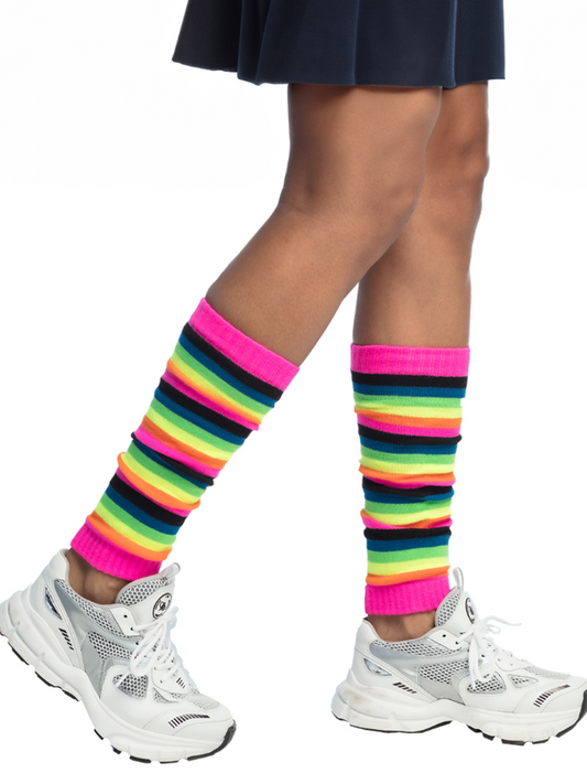 Jambières arc-en-ciel fluo adulte
